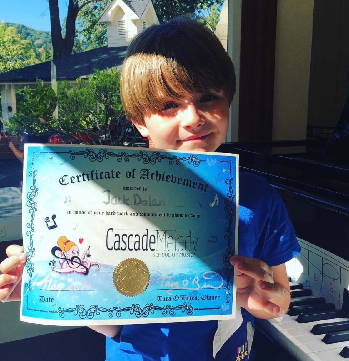 Cascade Method Certificate for Piano Student Performers