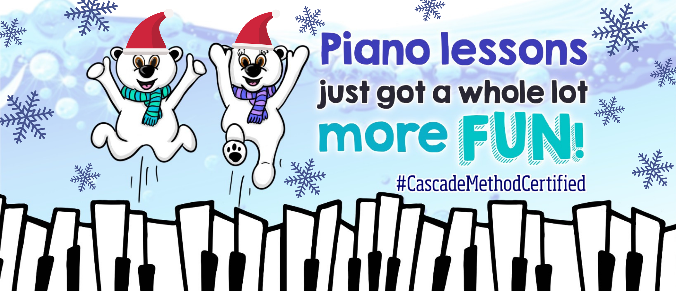 Cascade Method Christmas Themed Piano Lessons