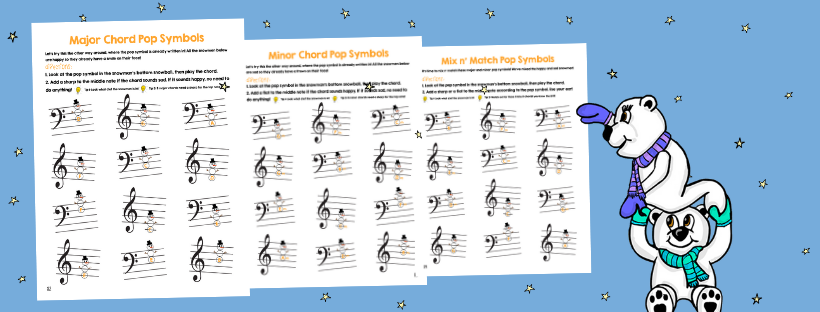 Snowman pages in the Cascade Chords 1 Book