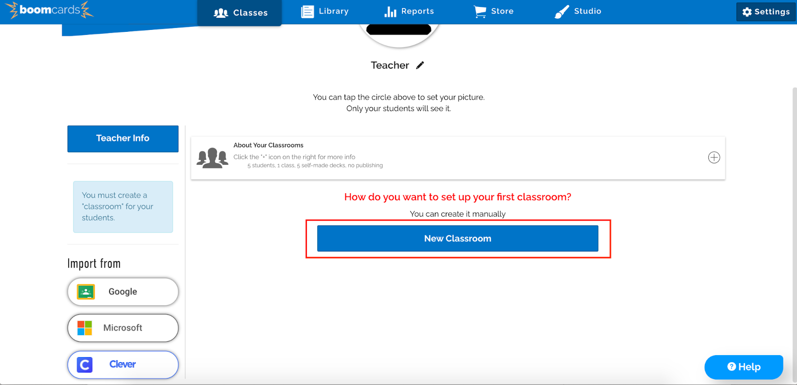 Boom Learning Classrooms Page