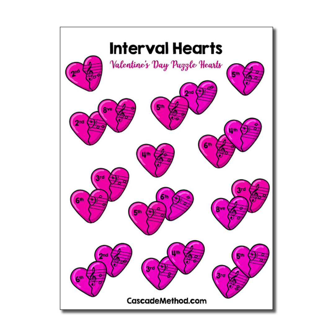 Interval Hearts Piano Game for Beginners