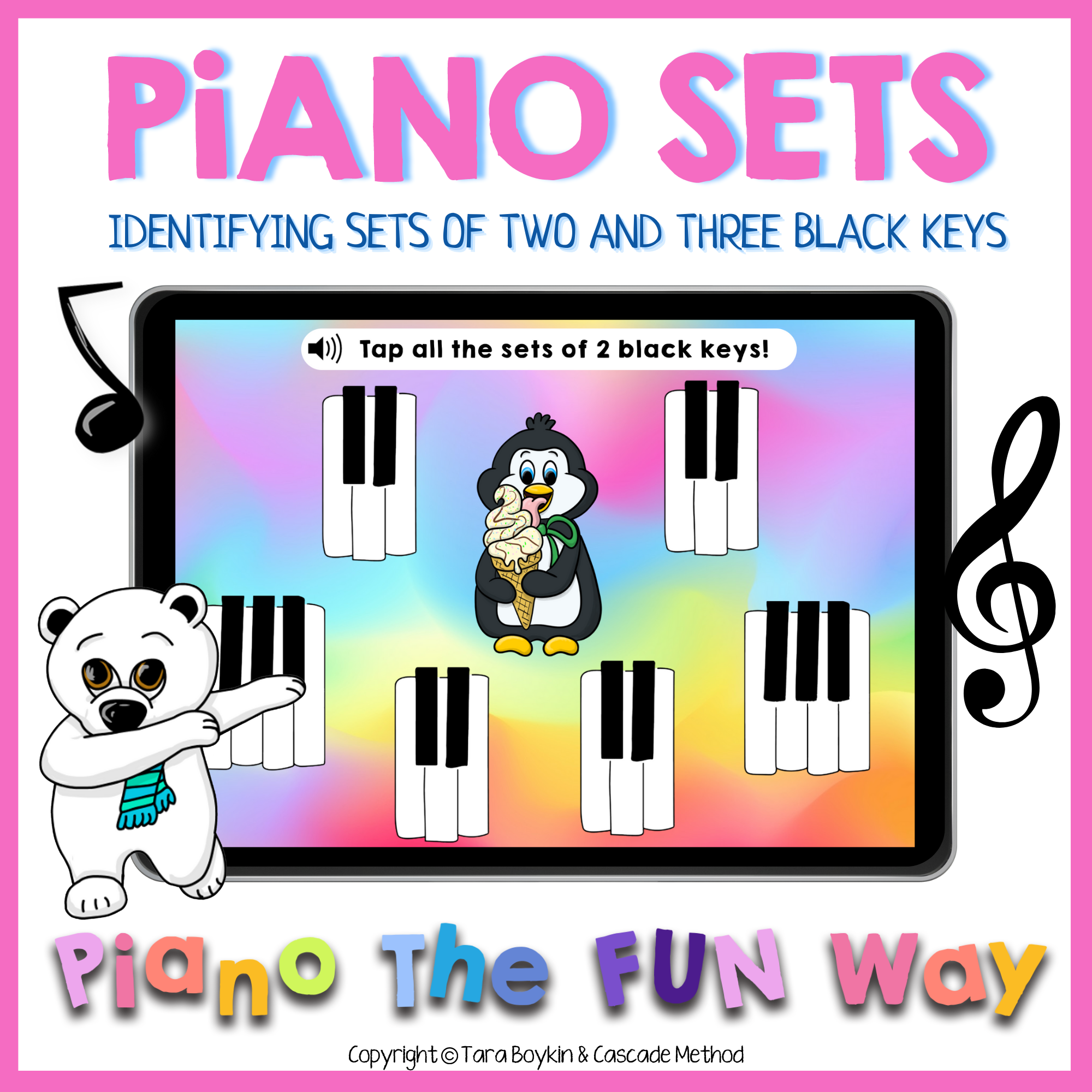 Pagkilala sa Piano Sets ng 2 at 3 BlackPagkilala sa Piano Sets ng 2 at 3 Black  