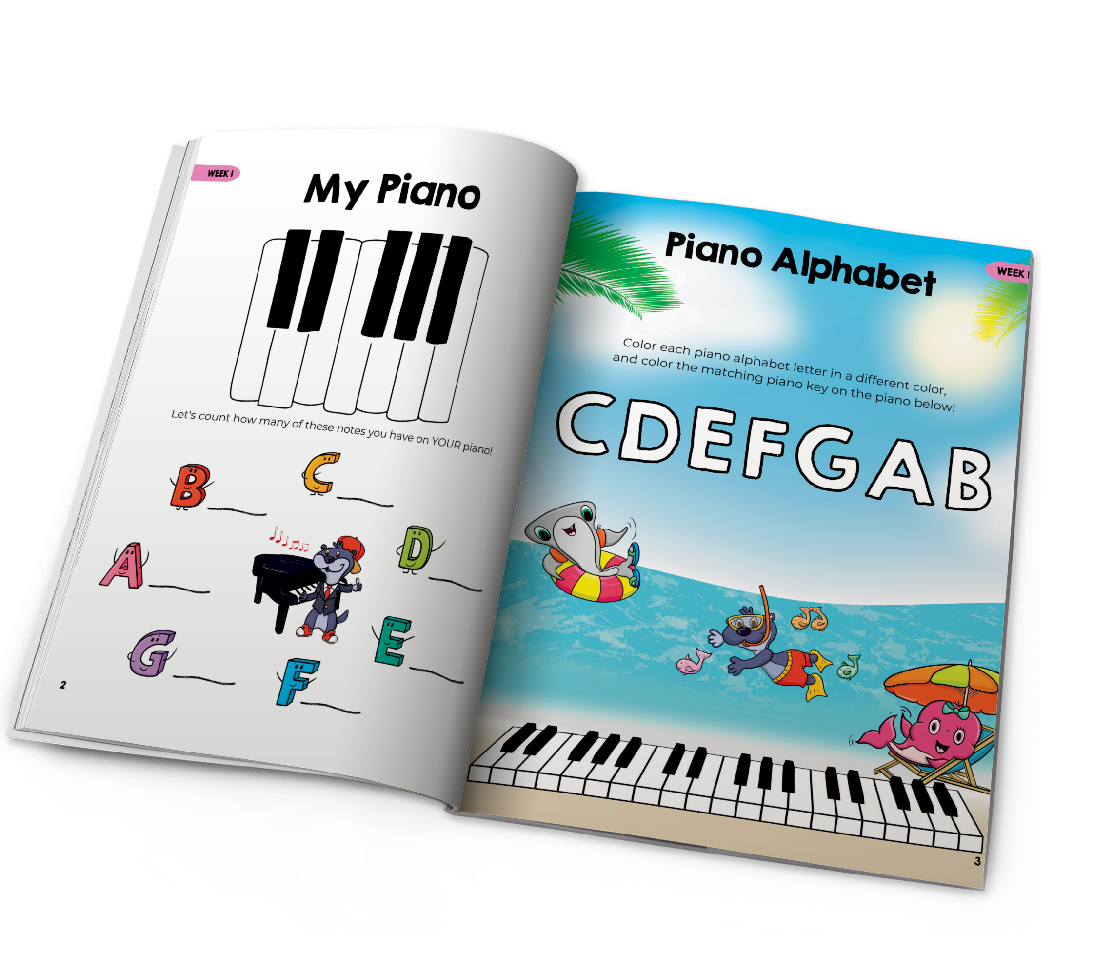 Flat Piano Game for Kid: Colorful Keyboard Game for Children