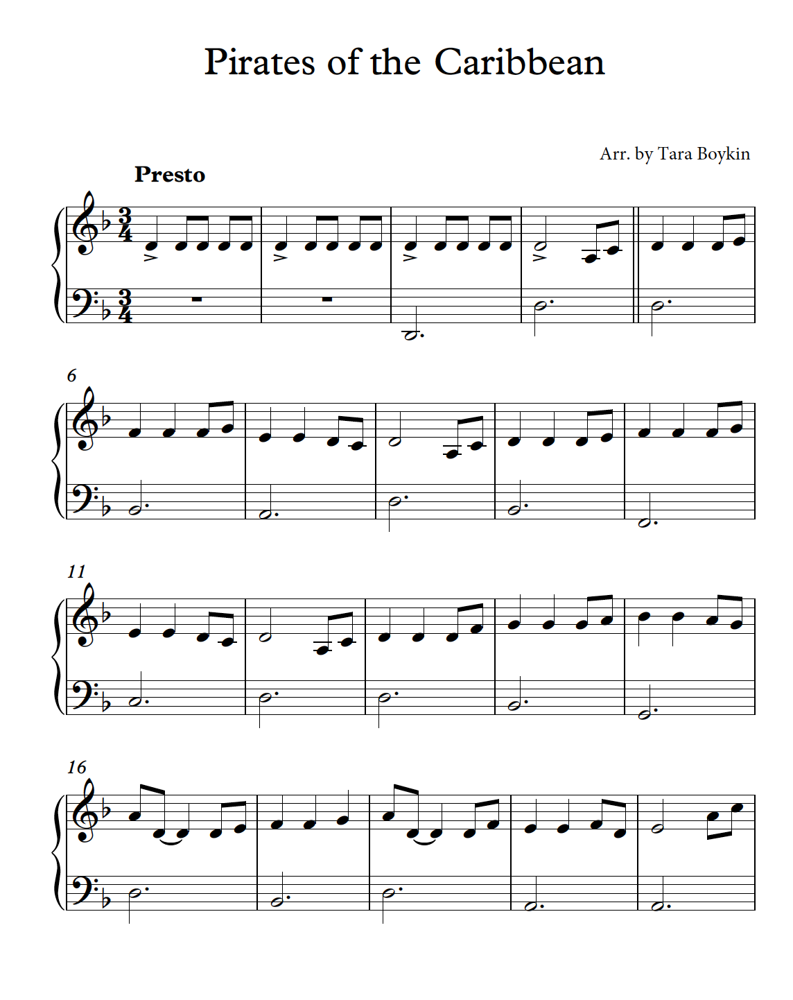 Pirates of the Caribbean (Easy) Cascade Method