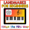 Landmarks on Keyboard and Staff (for Beginners)