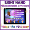 Right Hand Finger Numbers- Steps/Skips, Up/Down, (Star)