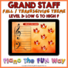 Grand Staff: Level 3- Low F-High F (Thanksgiving / Fall)