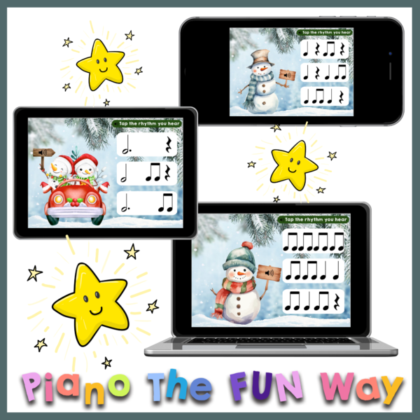 Rhythm Ear Training (Snowman / Winter Theme) - Image 3