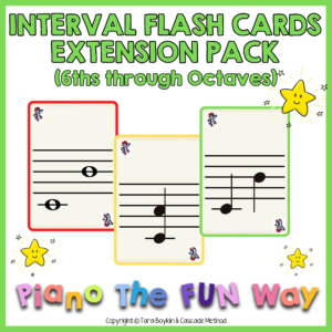 Interval Flash Cards Extension Pack (6ths through Octaves)