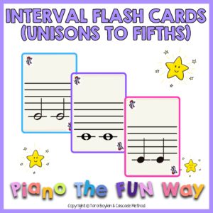 Interval Flash Cards (Unisons to Fifths)
