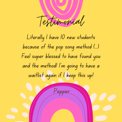 Pop Song method testimonial